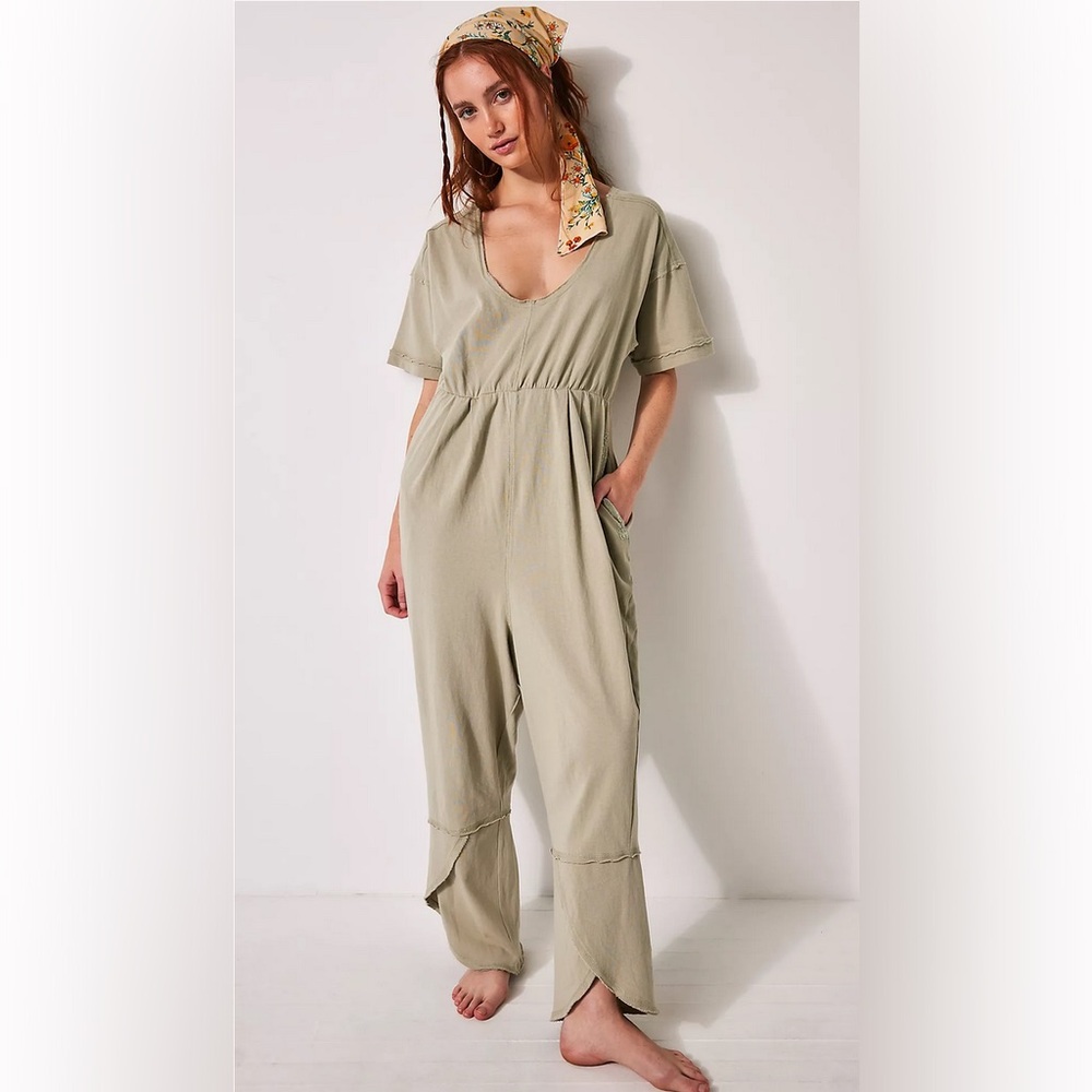 Free People Sage Green Jumpsuit